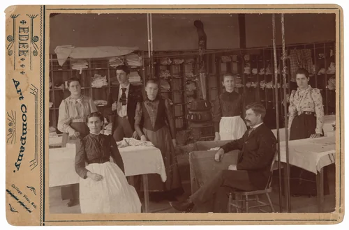 "Anna in Union College Laundry” by Edel, photograph, 1895-1905