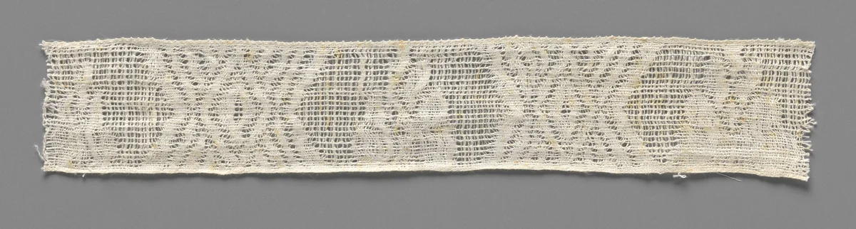 Strook kantweefsel met zeshoekig veld en ruit by anonymous, other, 1700-1799