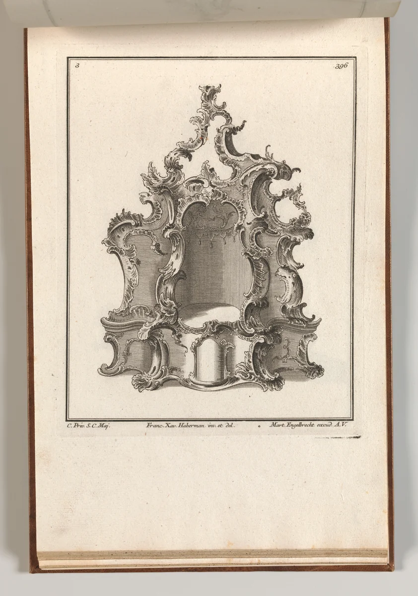 Design for a Tabernacle, Plate 3 from the series 'Tabernacle' by Franz Xavier Habermann, book, 1745-1755