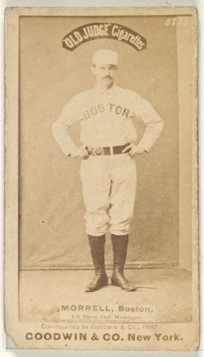 Morrell, 1st Base and Manager, Boston, from the Old Judge series (N172) for Old Judge Cigarettes by Goodwin & Company, photograph, 1887