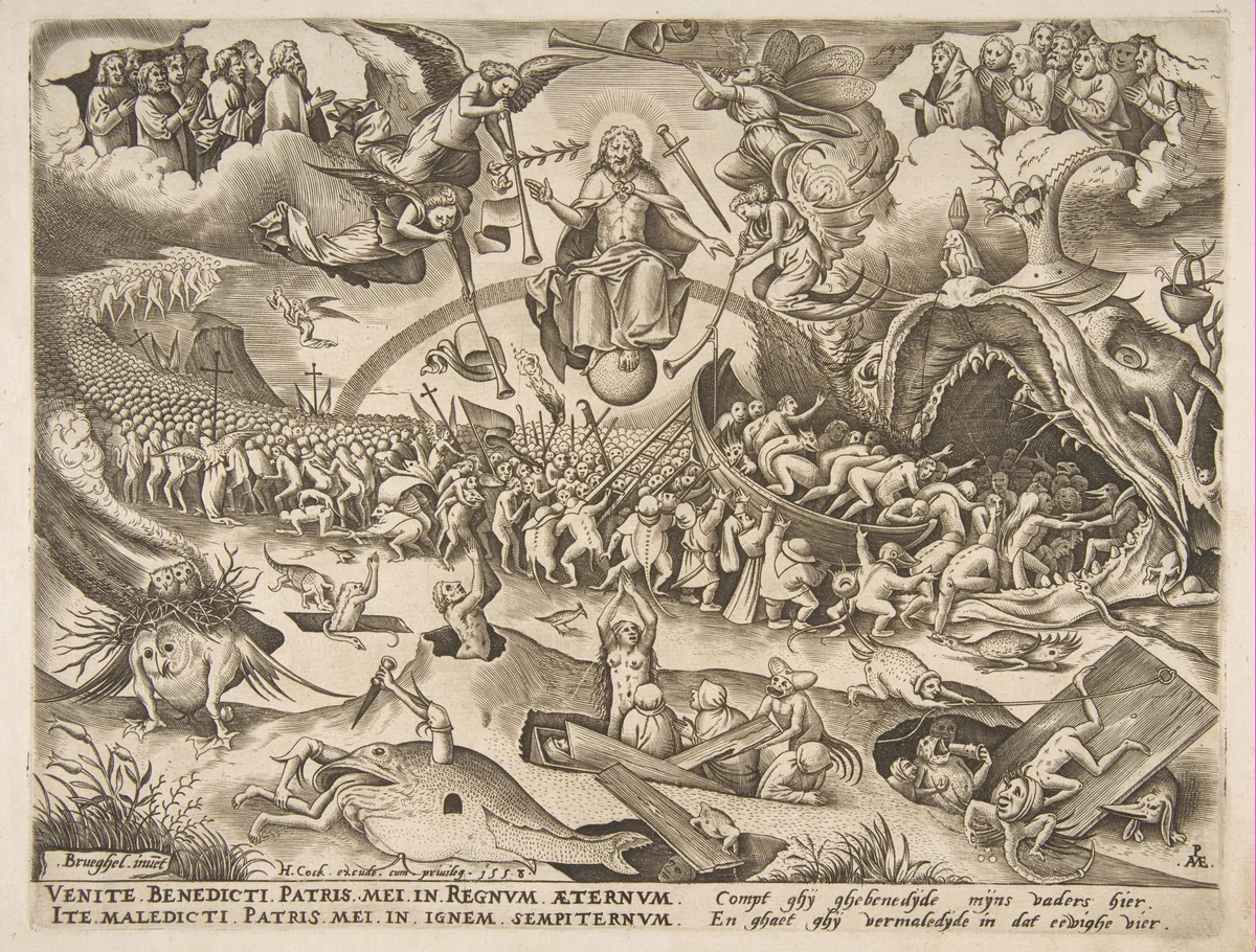 The Last Judgment by Pieter Bruegel, print, 1558