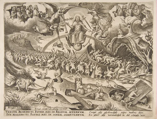 The Last Judgment by Pieter Bruegel, print, 1558