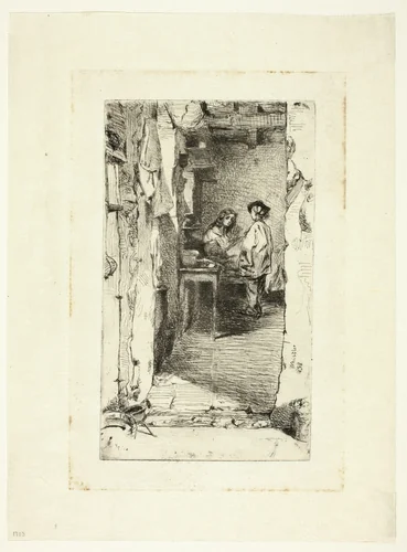 Rag Pickers, Quartier Mouffetard, Paris by James McNeill Whistler, print, 1858