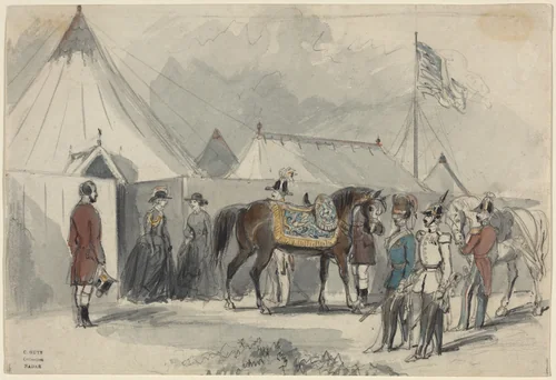 The Queen by Constantin Guys, drawing, 1805-1892