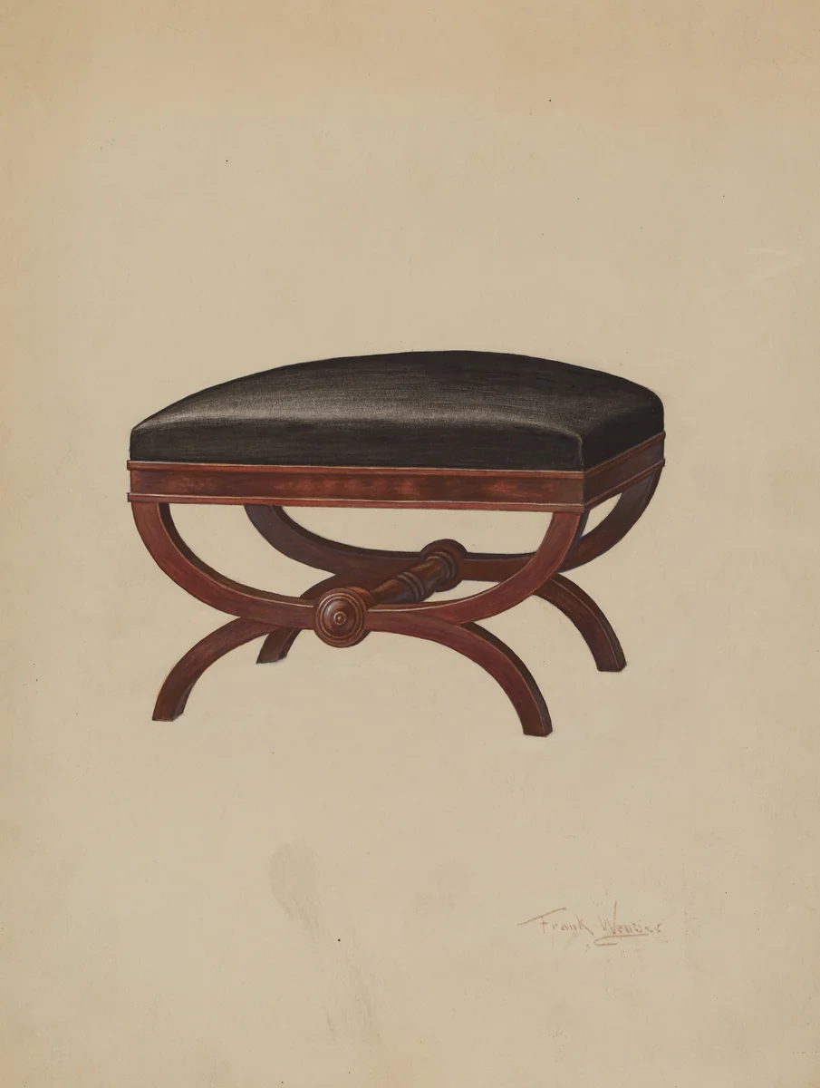 Stool by Frank Wenger, index of american design, 1937