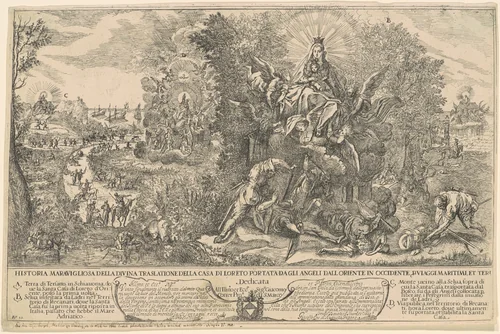 The Transport of the Holy House of Loreto by Joseph Heintz, print, 1645-1655