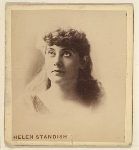 Helen Standish, from the Actresses series (N246), Type 2, issued by Kinney Brothers to promote Sporting Extra Cigarettes by Kinney Brothers Tobacco Company, photograph, 1888-1892