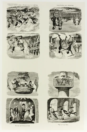 High and Low Water from George Cruikshank's Steel Etchings to The Comic Almanacks: 1835-1853 (top left) by George Cruikshank, print, 1842