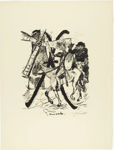 Letter X (Buchstabe X) from the illustrated book in portfolio form The ABCs (Das ABC) by Lovis Corinth, print, 1916