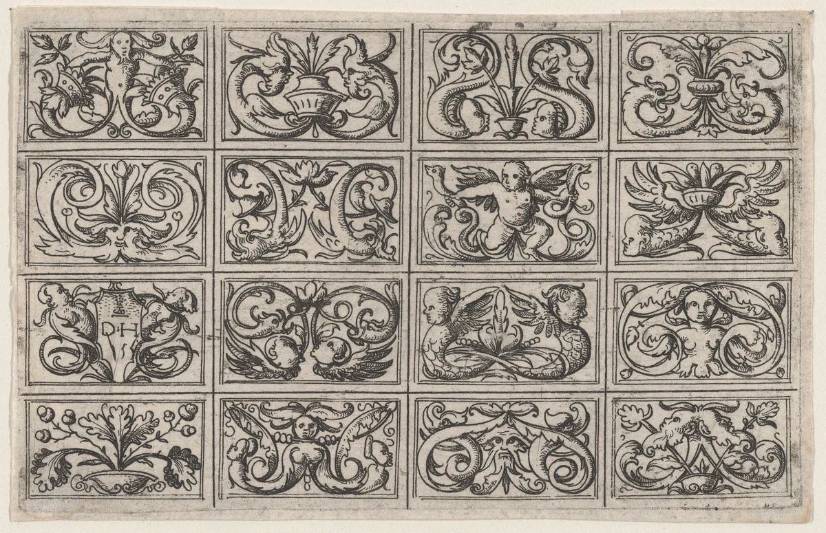 Design for Armor Decoration by Daniel Hopfer, print, 1510-1520