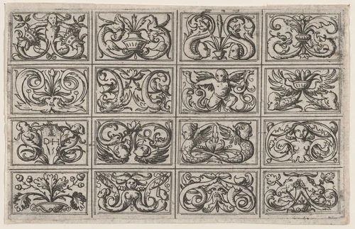 Design for Armor Decoration by Daniel Hopfer, print, 1510-1520