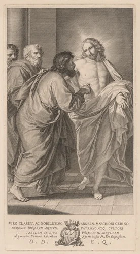 The Incredulity of Saint Thomas by Giovanni Bottani; Giuseppe Bottani, print, 1700-1750