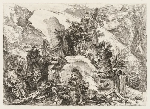 The Skeletons by Giovanni Battista Piranesi, print, 1740-1755