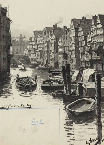 Altes Fleet by Fritz Stoltenberg, portfolio, 1893