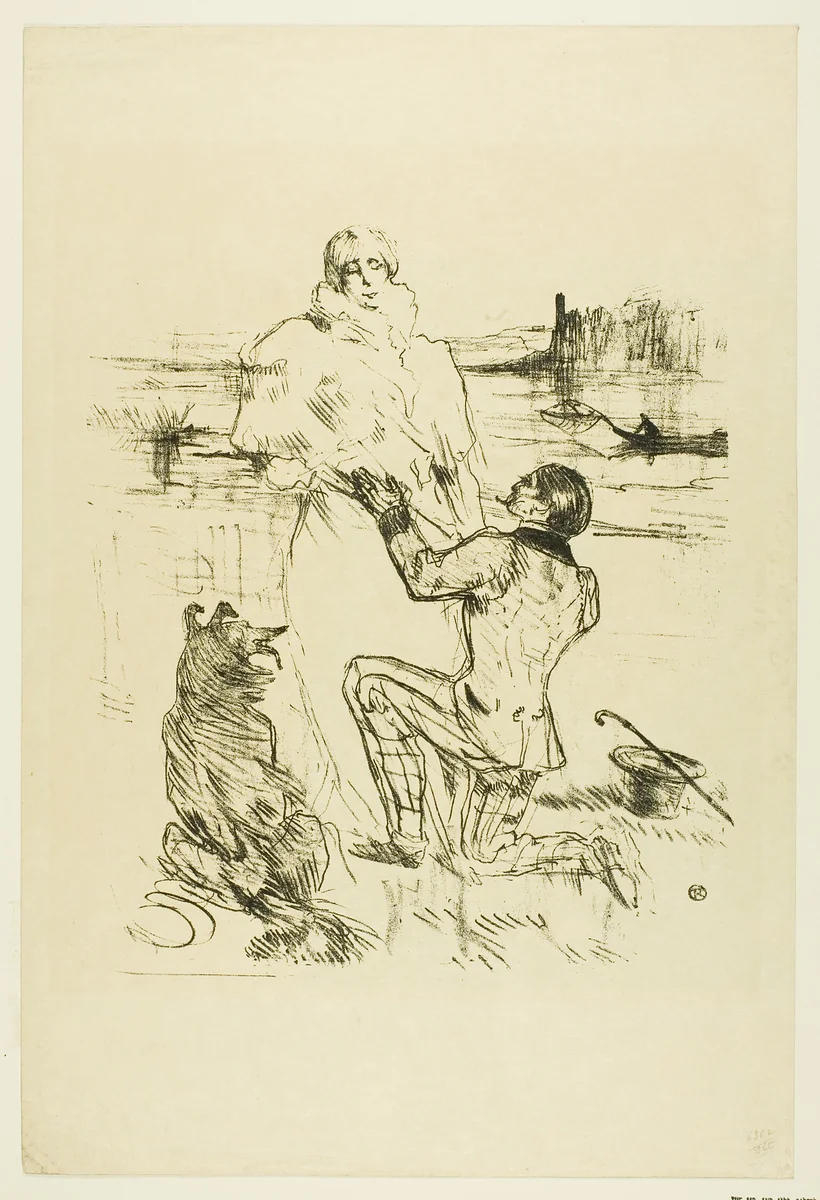 Proposal (first plate) by Henri de Toulouse-Lautrec, print, 1898