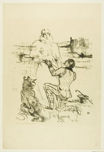 Proposal (first plate) by Henri de Toulouse-Lautrec, print, 1898