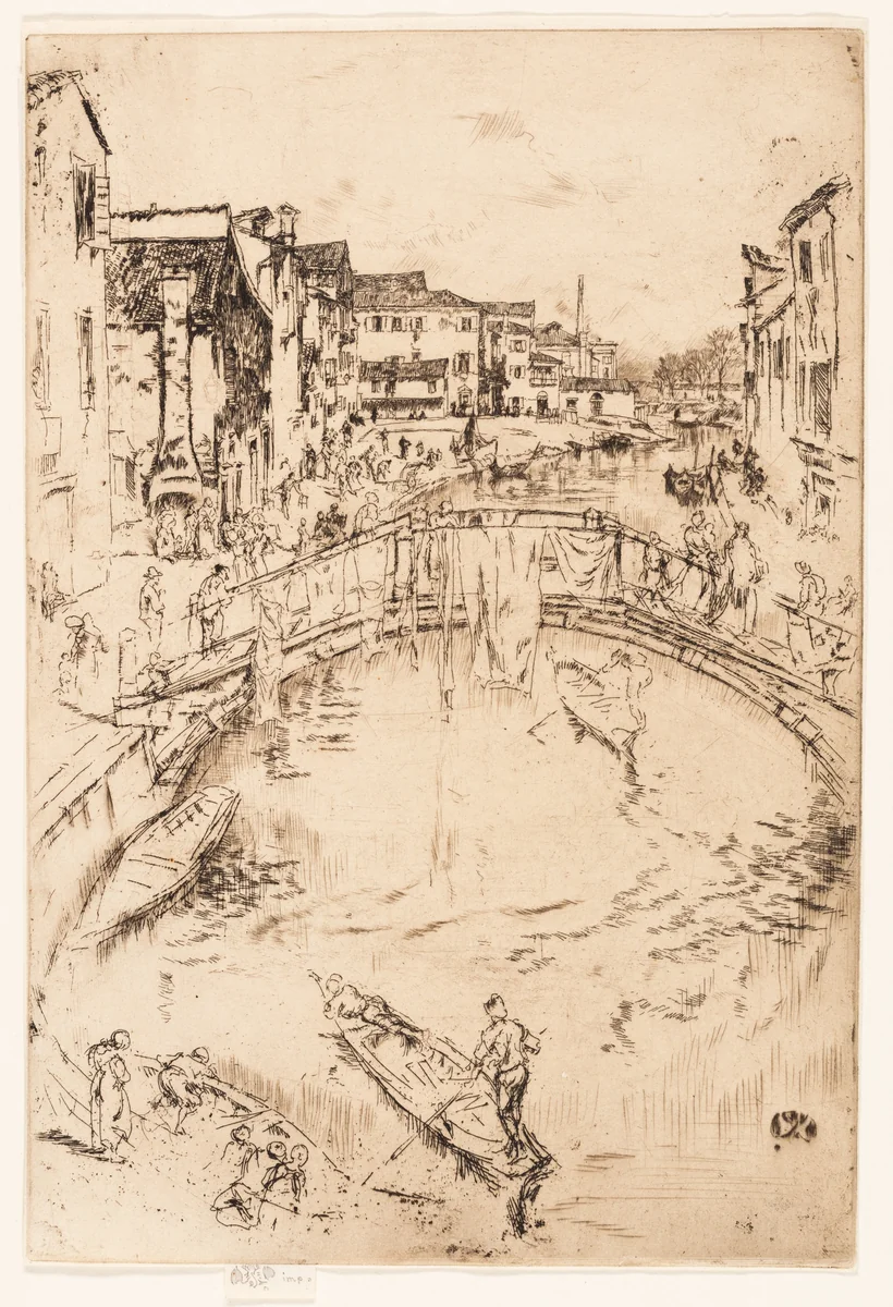 The Bridge, Santa Marta by James McNeill Whistler, print, 1879-1880