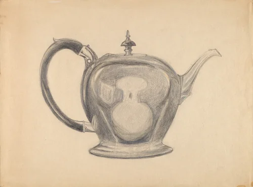 Teapot by John Garay, index of american design, 1936