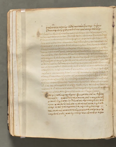 Text, folio 126 (verso), from a Gospel Book with Commentaries by Unknown, book, 1000-1100