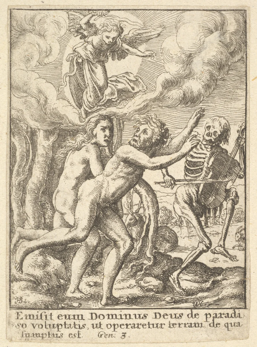 Paradise Lost, from the Dance of Death by Wenceslaus Hollar, print, 1651-1800