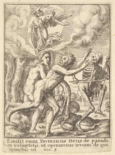 Paradise Lost, from the Dance of Death by Wenceslaus Hollar, print, 1651-1800