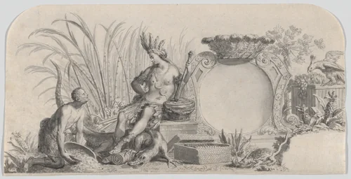 Allegory of America by Philip Tideman, drawing, 1691-1701