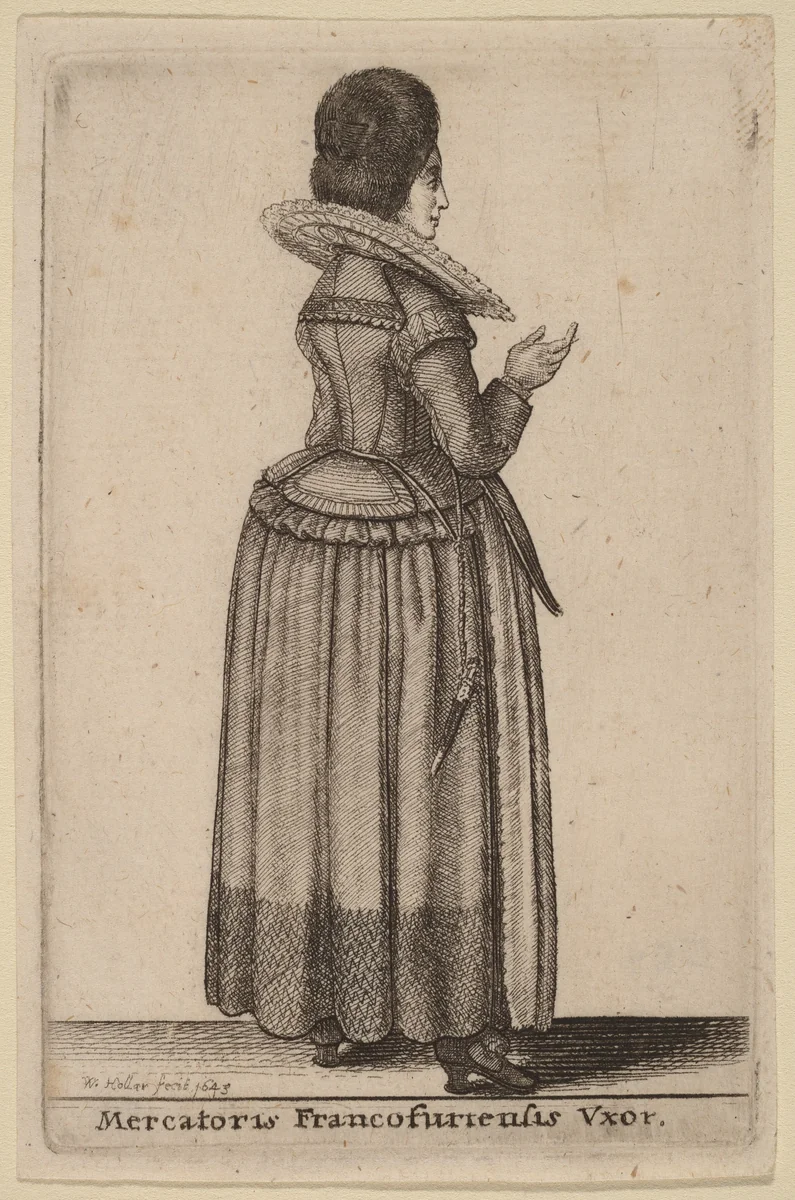 Mercatoris Francofurtensis Vxor by Wenceslaus Hollar, print, 1643