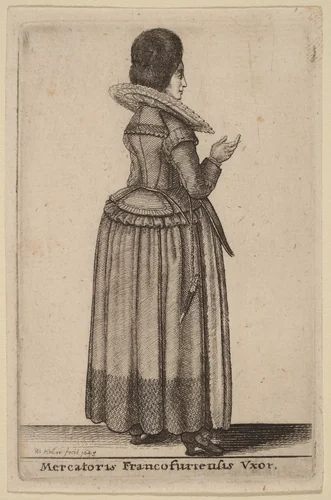 Mercatoris Francofurtensis Vxor by Wenceslaus Hollar, print, 1643