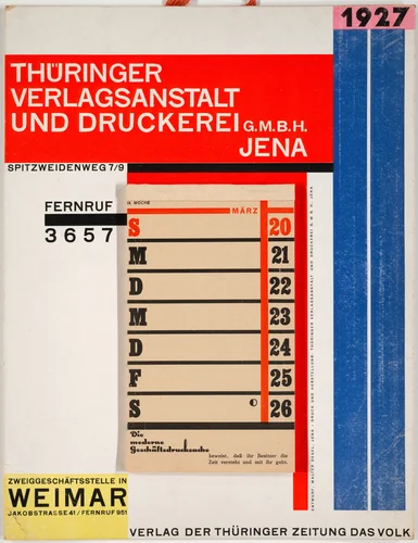 Thüringer Verlagsanstalt und Druckerei G.m.b.H. Jena by Walter Dexel, design, 1927