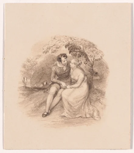 Illustration design for "The Economy of Human Life" by Frank Howard, drawing, 1834