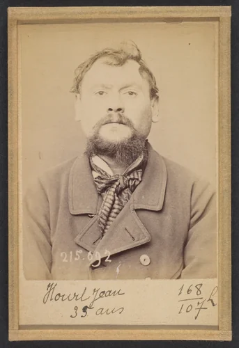 Hourt. Jean. 34 (ou 35) ans, né à Reims (Marne). Menuisier. Anarchiste. 4/3/94. by Alphonse Bertillon, photograph, 1894
