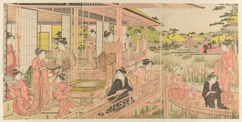 Iris Garden by Katsukawa Shuncho, print, 1776-1794
