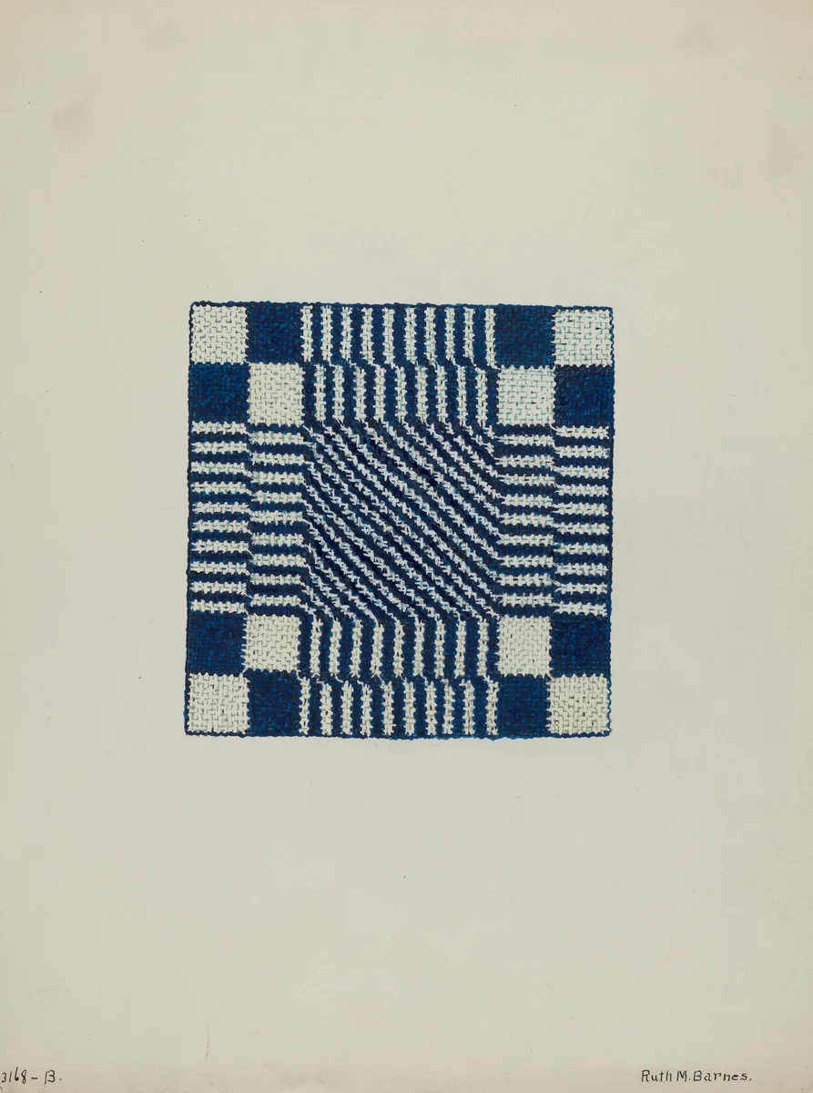 Coverlet (Section of) by Ruth M. Barnes, index of american design, 1940