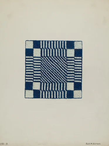 Coverlet (Section of) by Ruth M. Barnes, index of american design, 1940