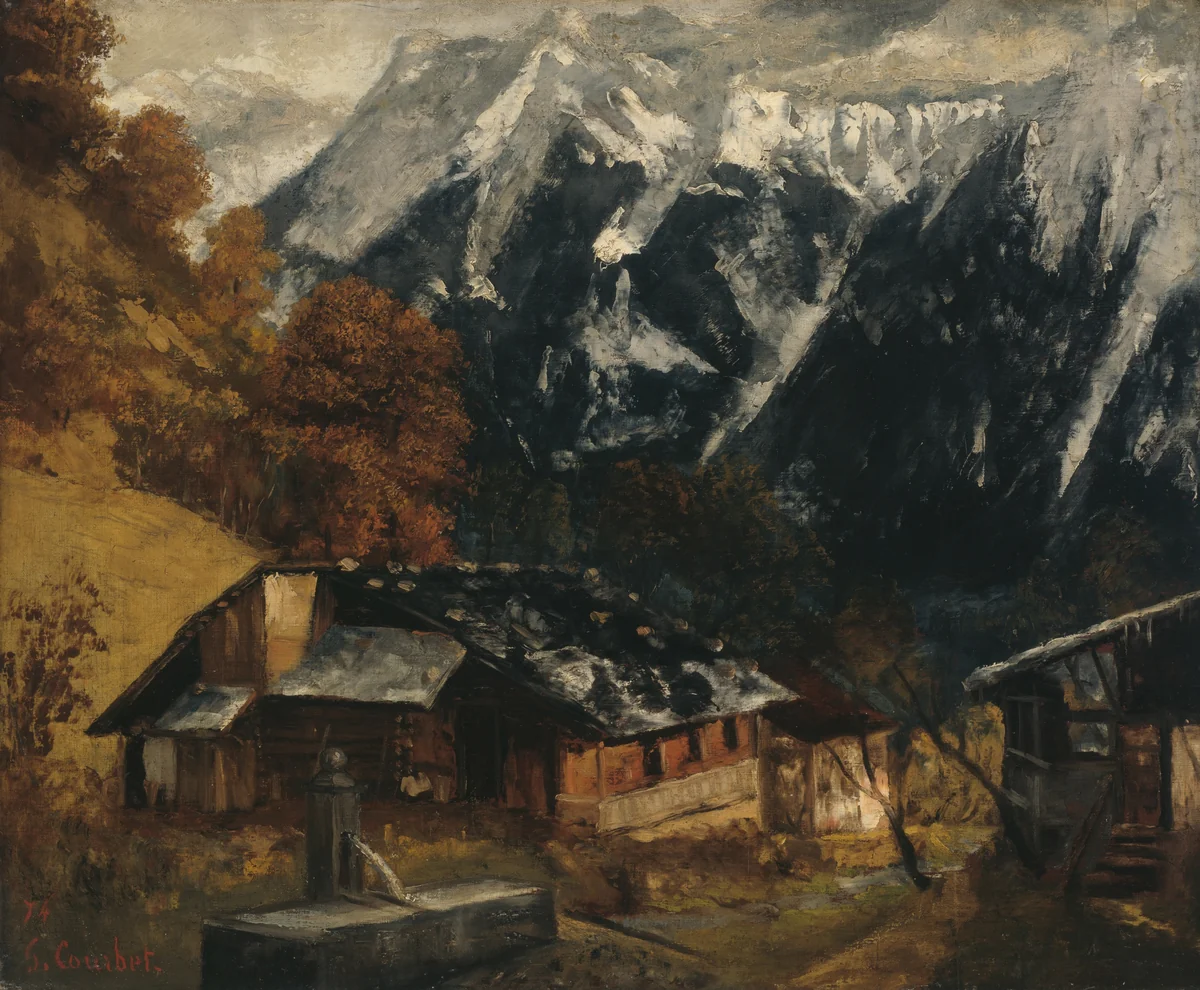 An Alpine Scene by Gustave Courbet, painting, 1874