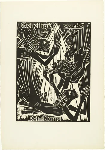 Hallowed be / Thy name (Geheiliget werde / Dein Name) from The Lord's Prayer (Das Vater Unser) by Max Pechstein, print, 1921