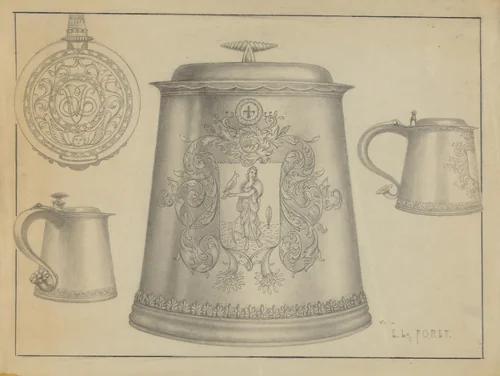 Silver Tankard by Eugene La Foret, index of american design, 1936