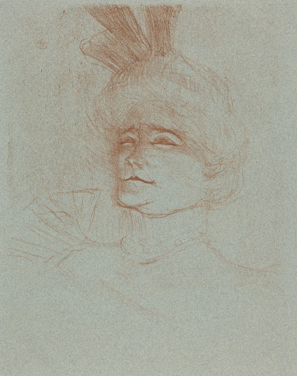 Bust of Mlle. Marcelle Lender, Turned Three Quarters (Mlle. Marcelle Lender en buste, de trois quartes) by Henri de Toulouse-Lautrec, print, 1898