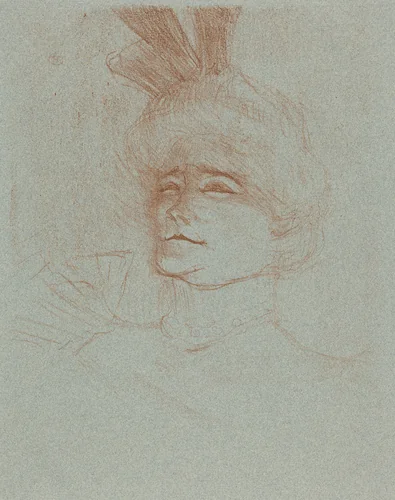 Bust of Mlle. Marcelle Lender, Turned Three Quarters (Mlle. Marcelle Lender en buste, de trois quartes) by Henri de Toulouse-Lautrec, print, 1898