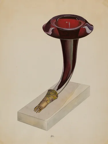 Ruby Vase by Edward White, index of american design, 1936