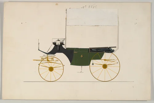 Landaulet #881 by Brewster & Co., drawing, 1850-1870