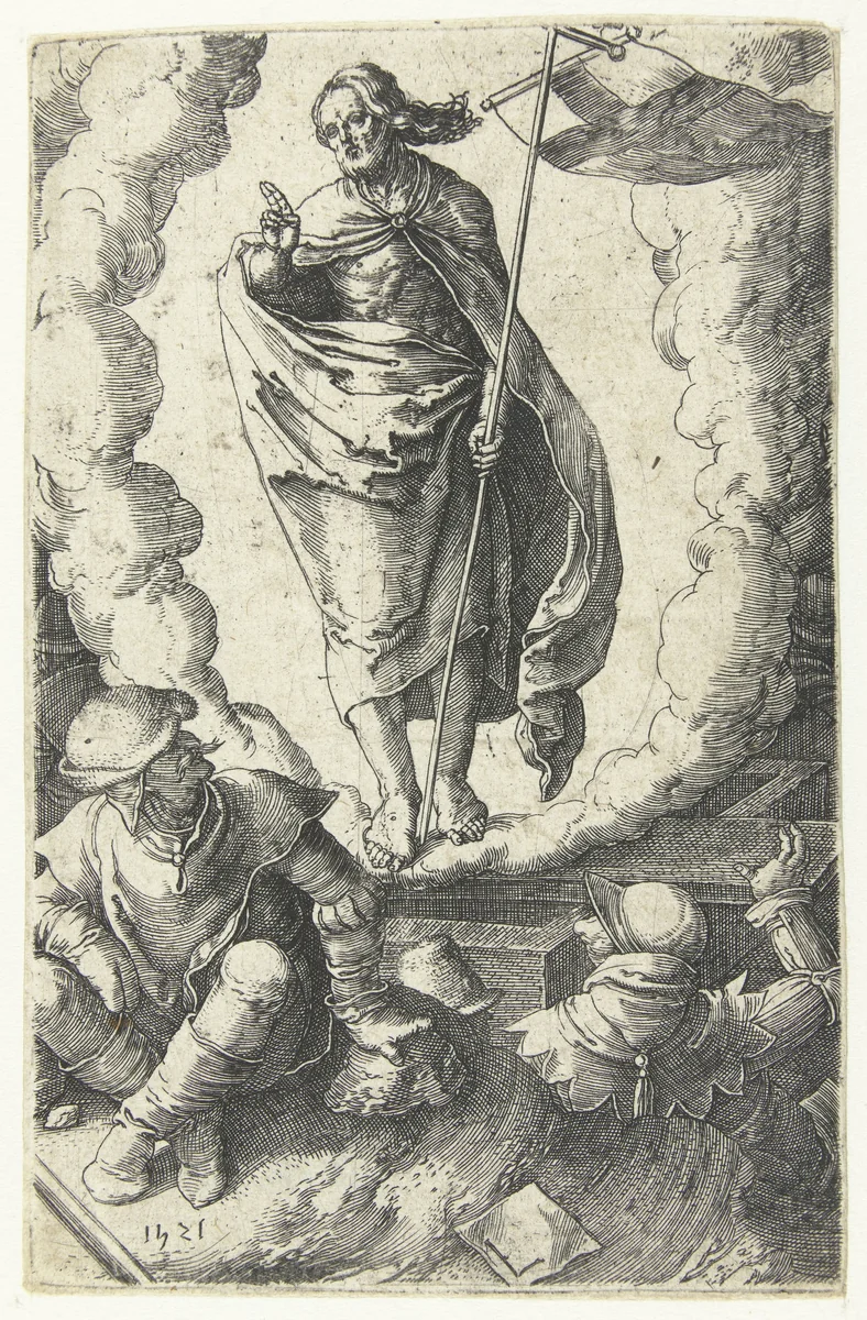 De opstanding by Unknown, print, 1521