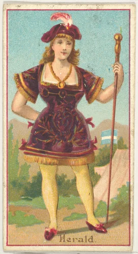 Herald, from the Occupations of Women series (N502) for Frishmuth's Tobacco Company by Frishmuth's Tobacco Company, print, 1889