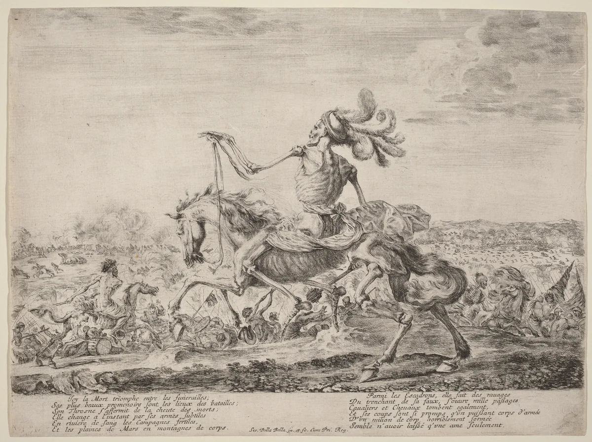 La Mort sur un champ de bataille [Death on a Battlefield] by Stefano della Bella, print, 1648