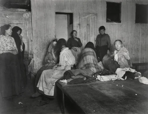 Women in Elizabeth Police Street Station by Jacob August Riis, photograph, 1890