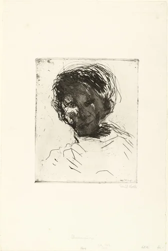 Street Urchin (Strassenjunge) by Emil Nolde, print, 1909