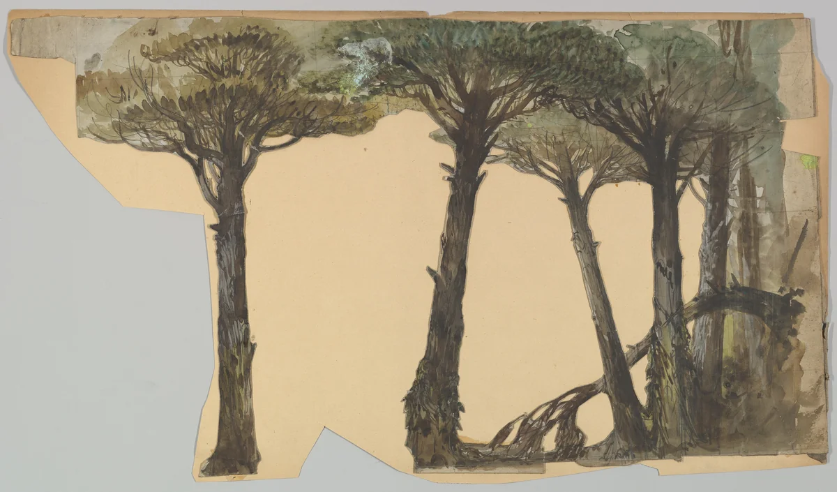 Design for a Stage Set by Eugène Cicéri, drawing, 1830-1890