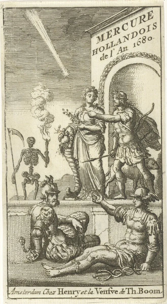 Overvloed en een jager by Jan Luyken, print, 1680