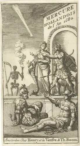 Overvloed en een jager by Jan Luyken, print, 1680