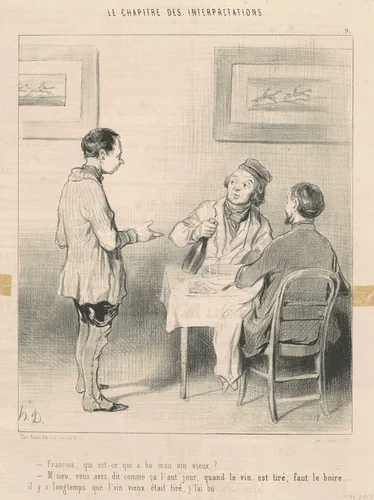 François, qui est-ce qui a bu mon vin ... by Honoré Daumier, print, 1843
